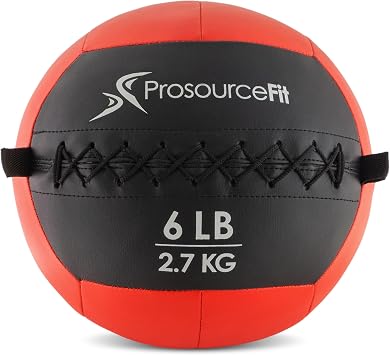 ProSource Soft Medicine Balls for Crossfit Wall Ball Body Dynamic Exercises, Color-Coded Weights 6, 8, 10, 14, 20, 25 lb.
