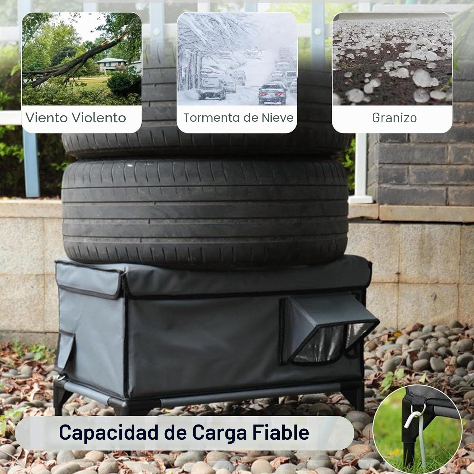 Casa para Gatos En El Exterior con Calefacción En Invierno,Extremadamente Aislada Y Resistente A La Intemperie,Refugio Elevado para Gatos Callejeros con Aleros Impermeables M(53 * 33 * 30cm)
