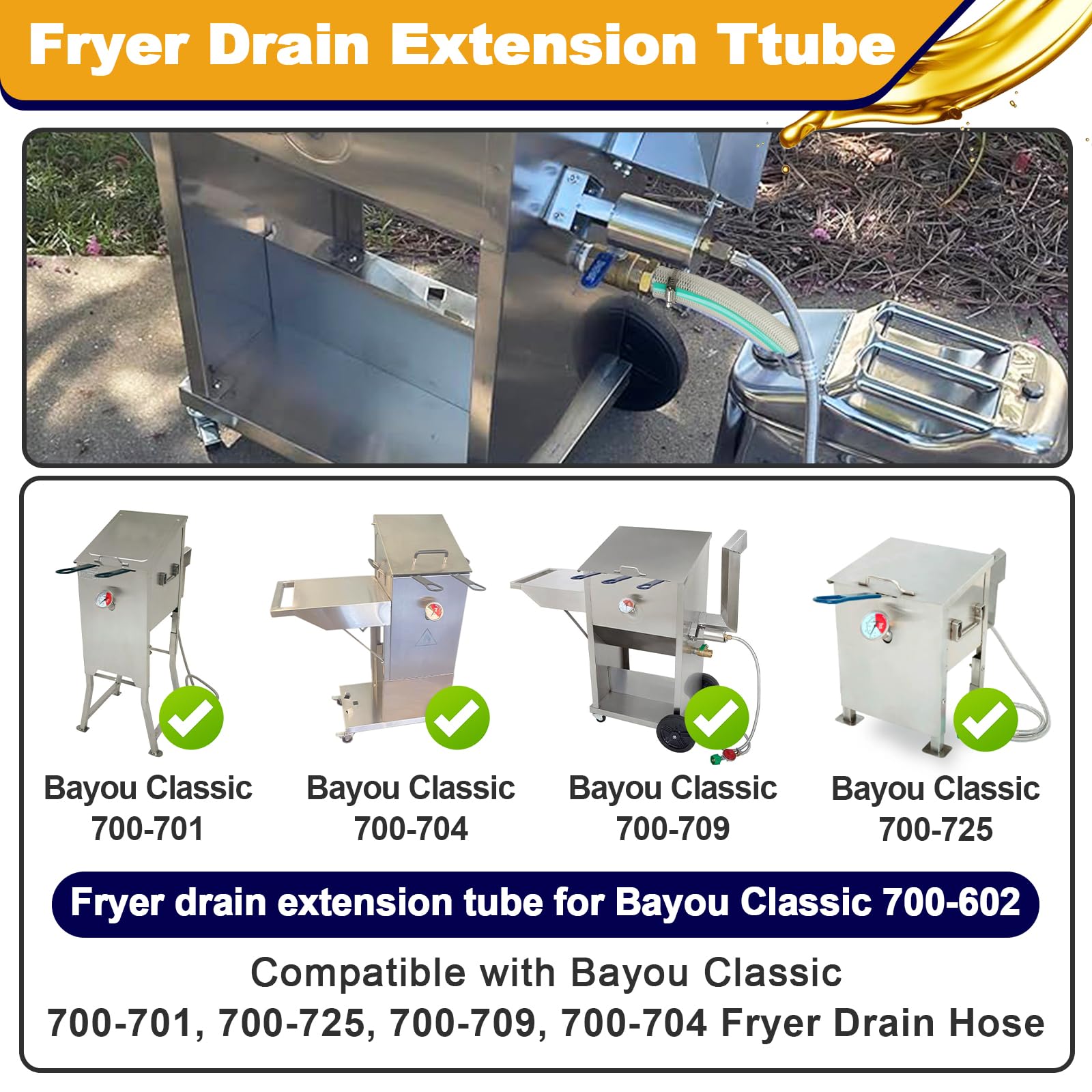 Amazon.com: Fryer Drain Extension Hose for Bayou Classic 700-602