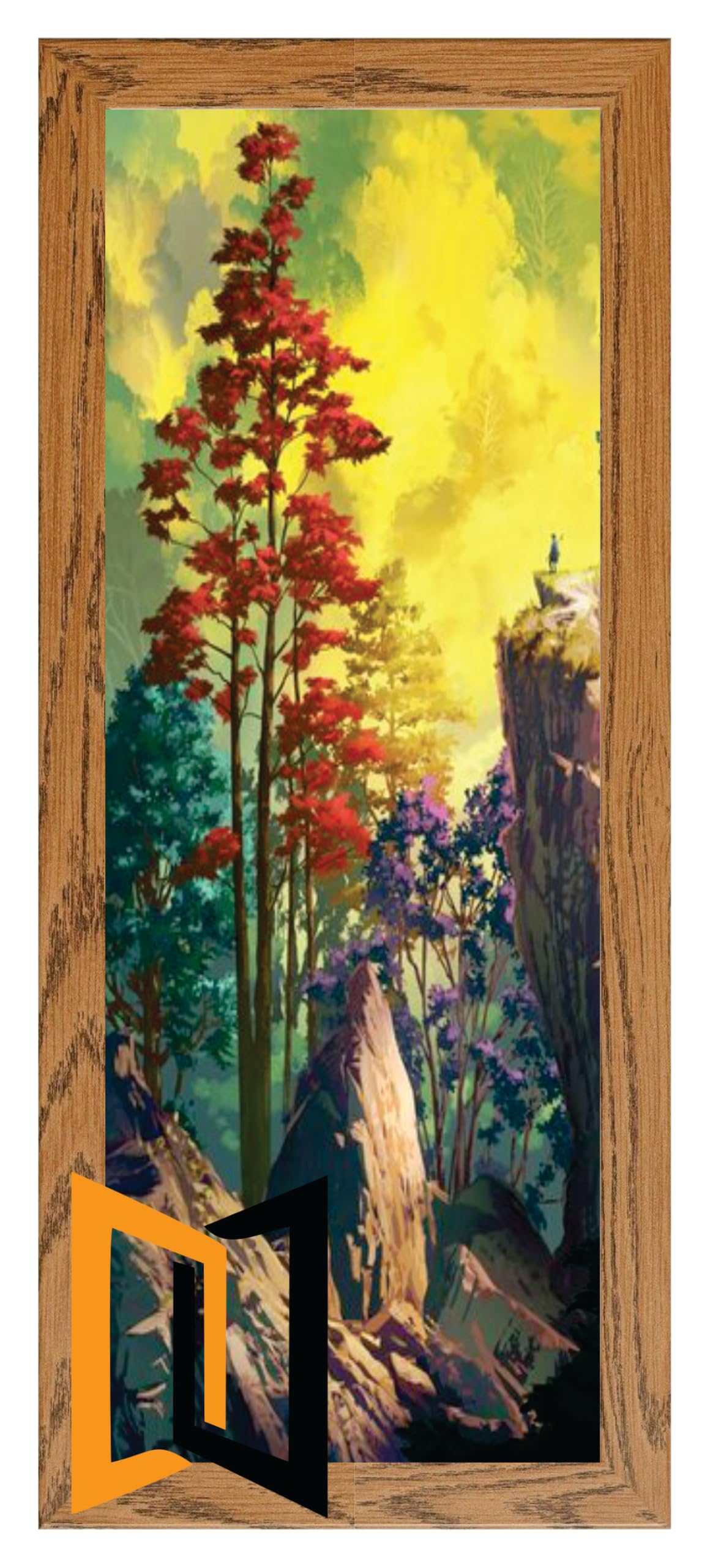 Dark Oak Panoramic Picture Frame Photo Frame Poster Frame Glass Real Wood 98 x 37.5cm