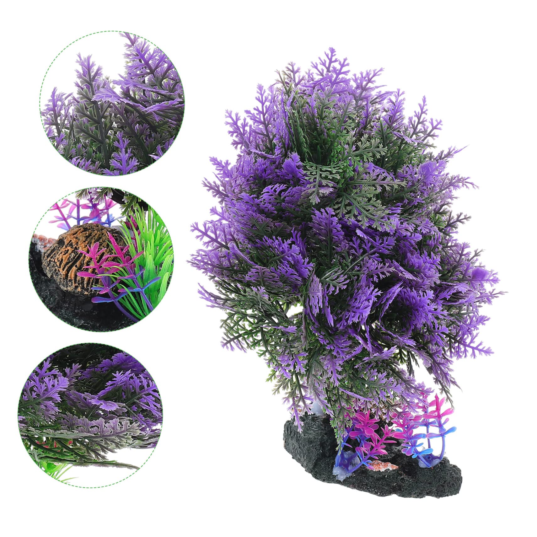 BESPORTBLE 3pièces Ornement Artificiel De Plantes Aquatiques Décoration Naturelle Pour Aquarium Et Fish Tank Accessoire De Paysage Pour Amateurs De Poissons Simulation De Plantes Aquatiques