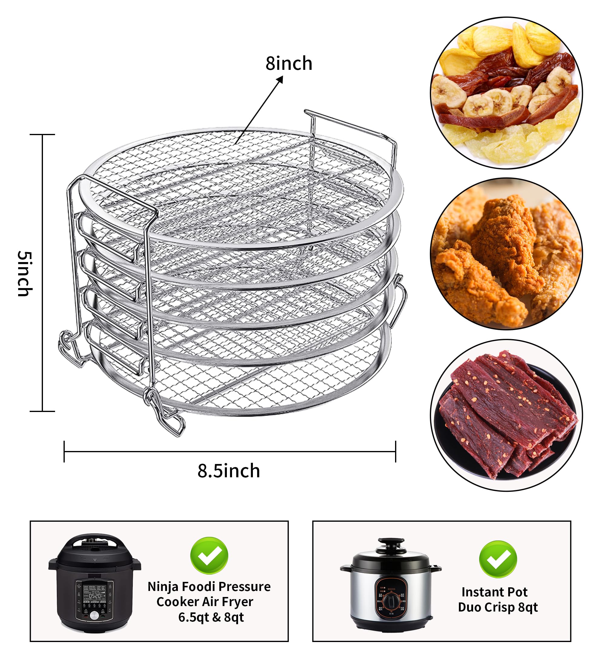 Ninja Foodi 5-Tier Stainless Steel Dehydrator Rack For Instant