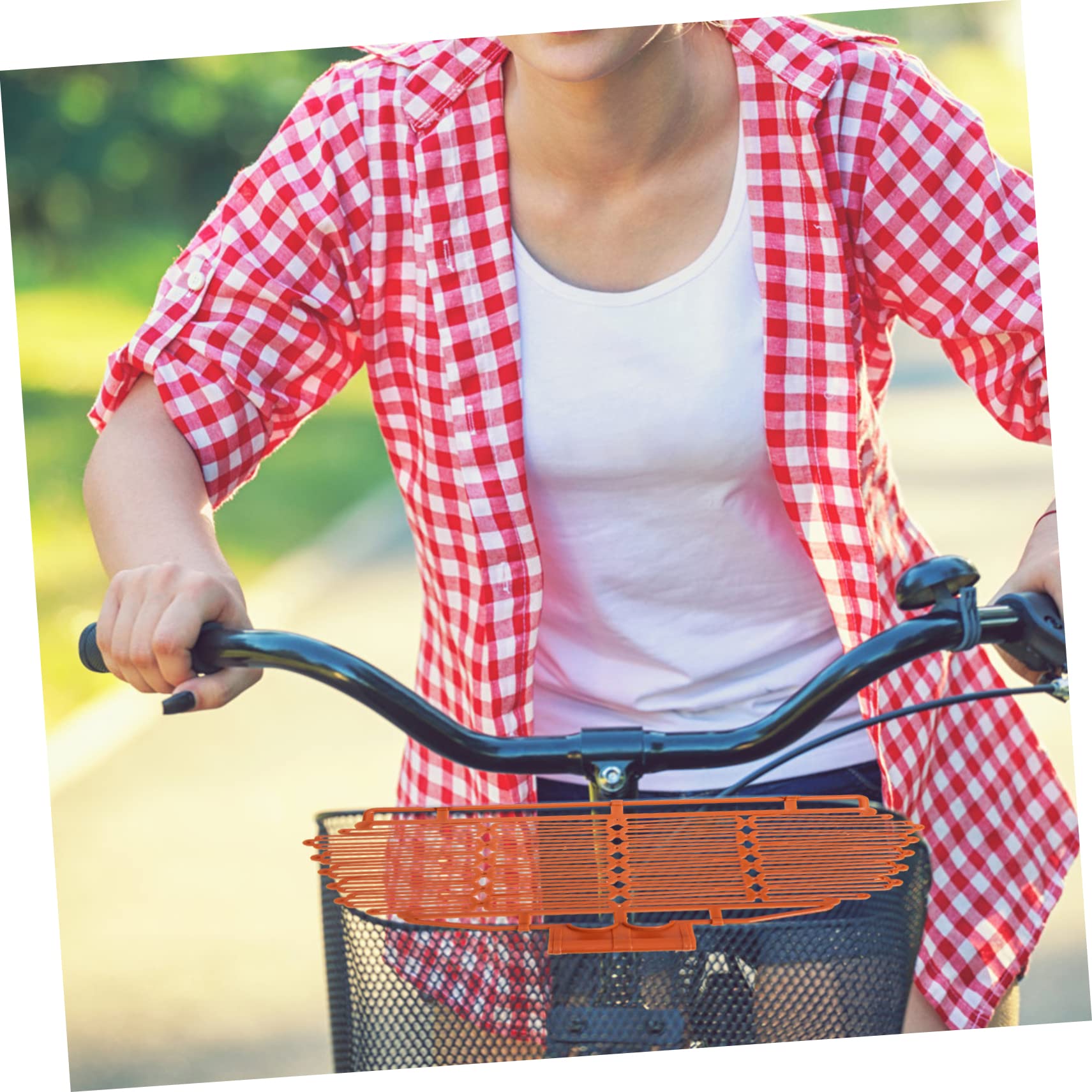 VICASKY Portable Bike Basket Lid Sturdy Plastic Cover for Front Bicycle Basket Durable and Lightweight Design Easy Installation for Bike Models