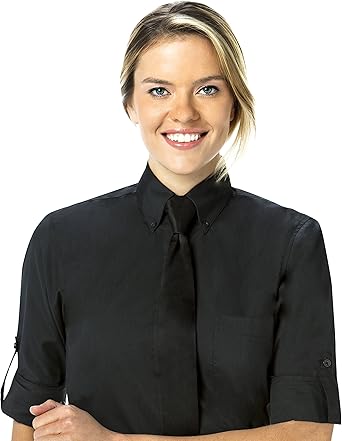 womens black business shirt