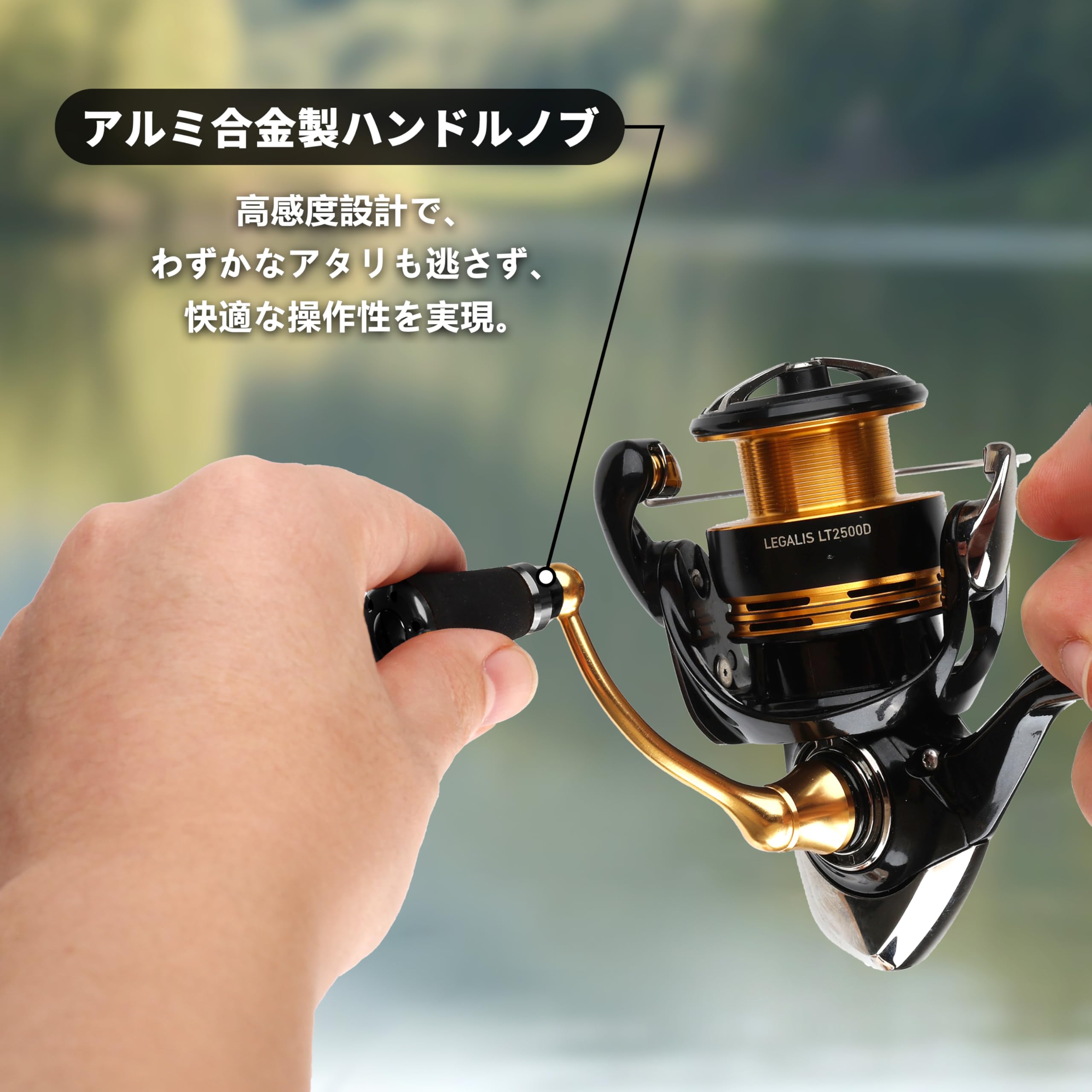 スピニングリール ブラック/ゴールド 2個ハンドルノブ付き Amazon | リールハンドルノブ 20mm アルミ 素材 シマノA ダイワSノブ