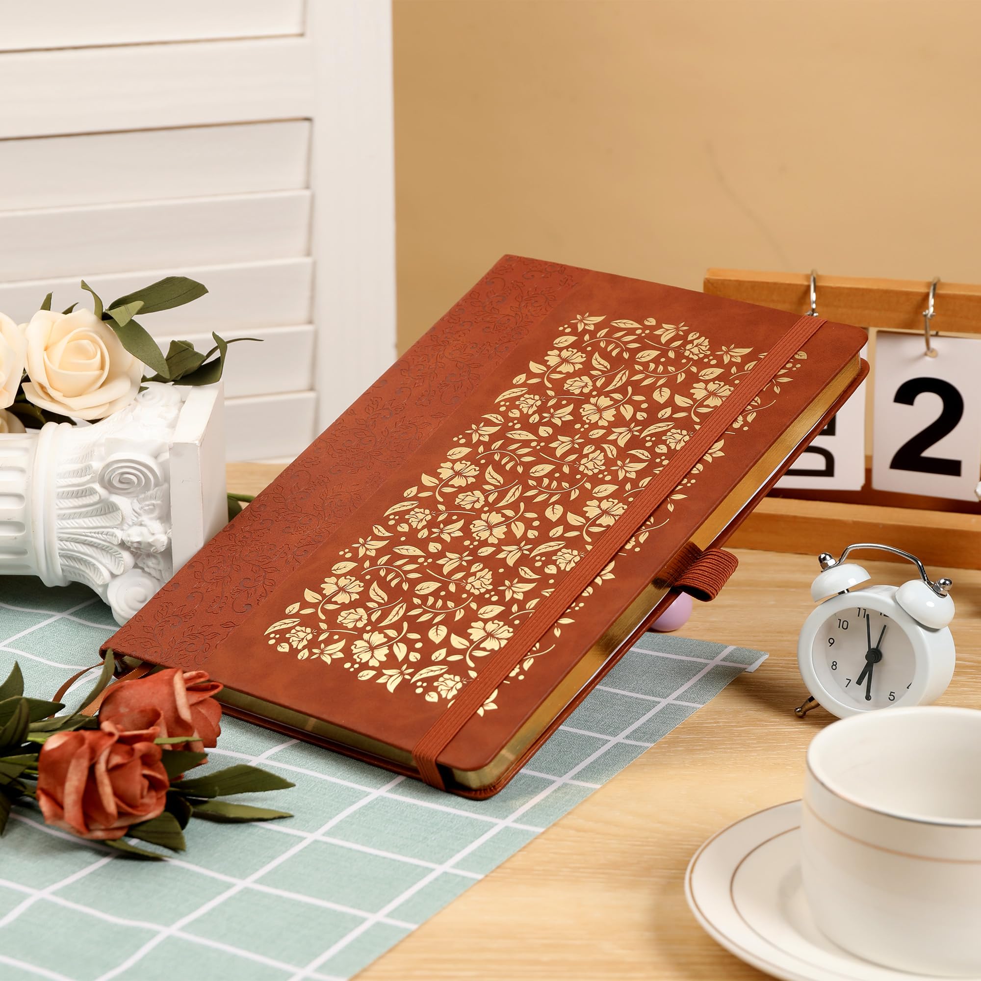 TIEFOSSI B5 Dot Journals for Women Men 160 GSM Thick Paper, 150 Numbered Pages, 5 * 5MM Dot Grid - Image 4