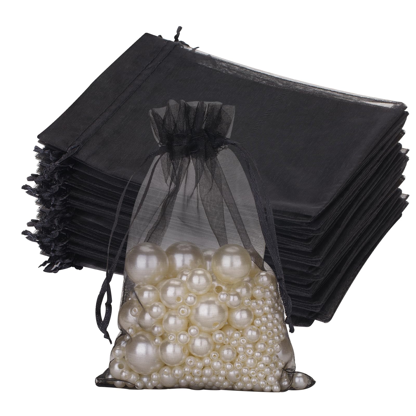 G2PLUS White Organza Gift Pouches - 7x9 CM Small Organza Favor Bags, 50 PCS Wedding Jewelry Bags - Clear Mesh Pouches for Wedding, Christmas, Birthday, Anniversary — view 71