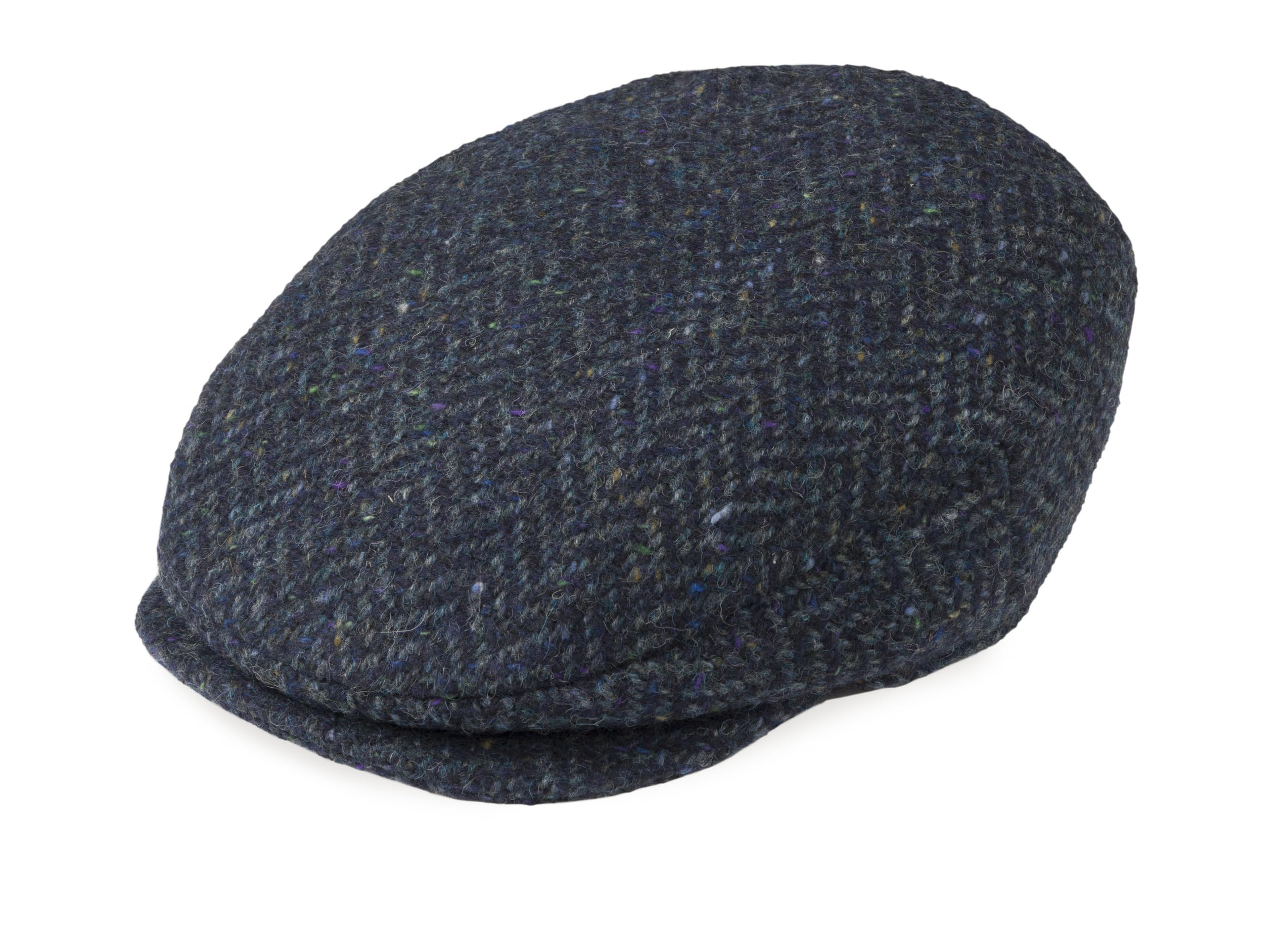 Hanna Hats for Men Donegal Tweed Vinatge Flat Cap - Driving Cap - Made in Ireland -100% Wool Tweed