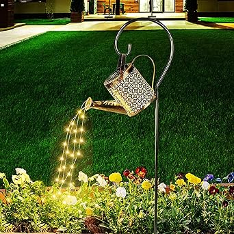 Solar Watering Can Lights, LED Lantern Outdoor Light, Hanging Waterproof Outdoor Shower Garden Lights,Solar Lanterns for The Garden Pathway Yard Lawn Patio Landscape Decor with Bracket