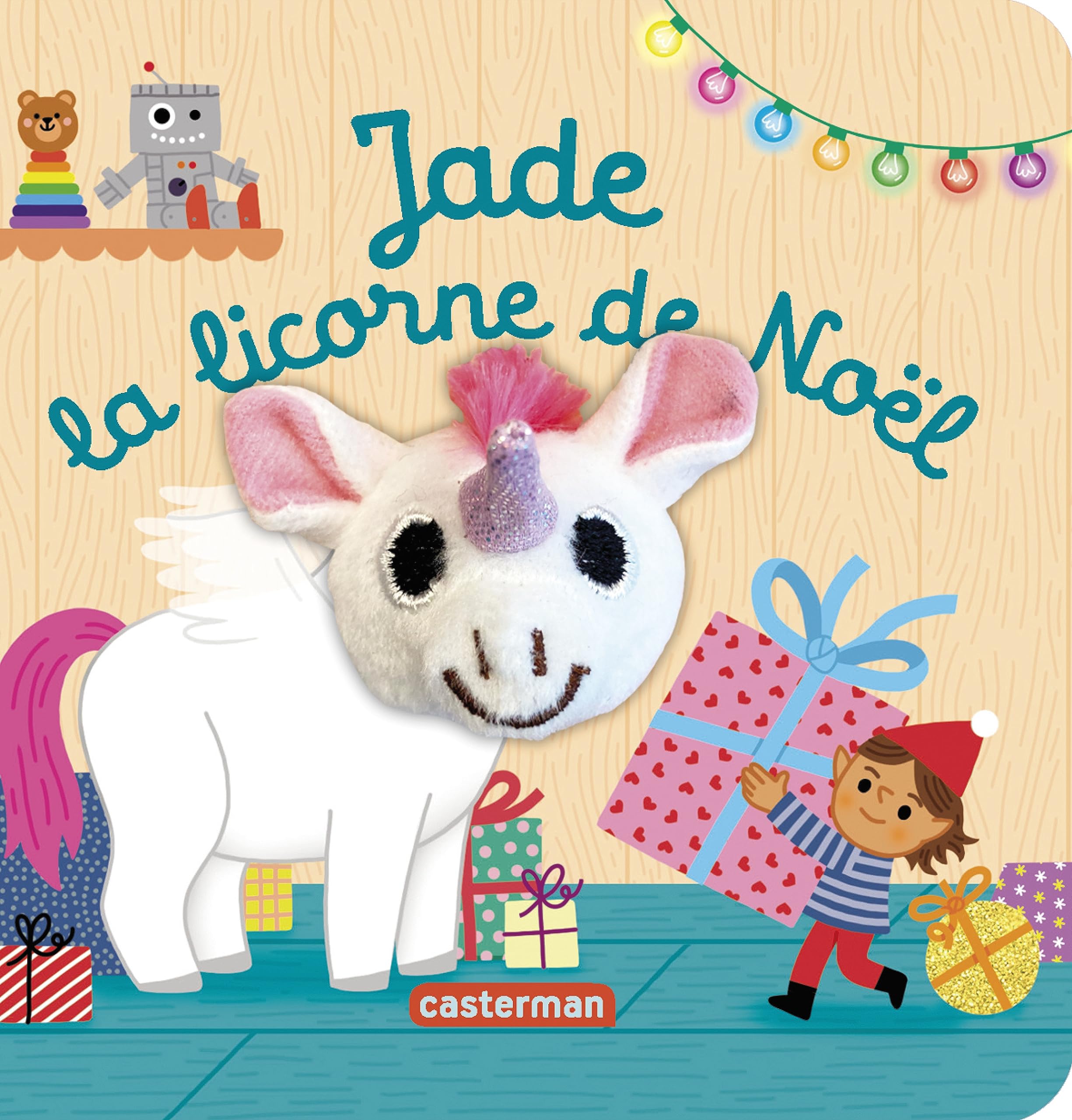 Jade la licorne de Noël: Livre marionnette pour bébé - dès 3 mois