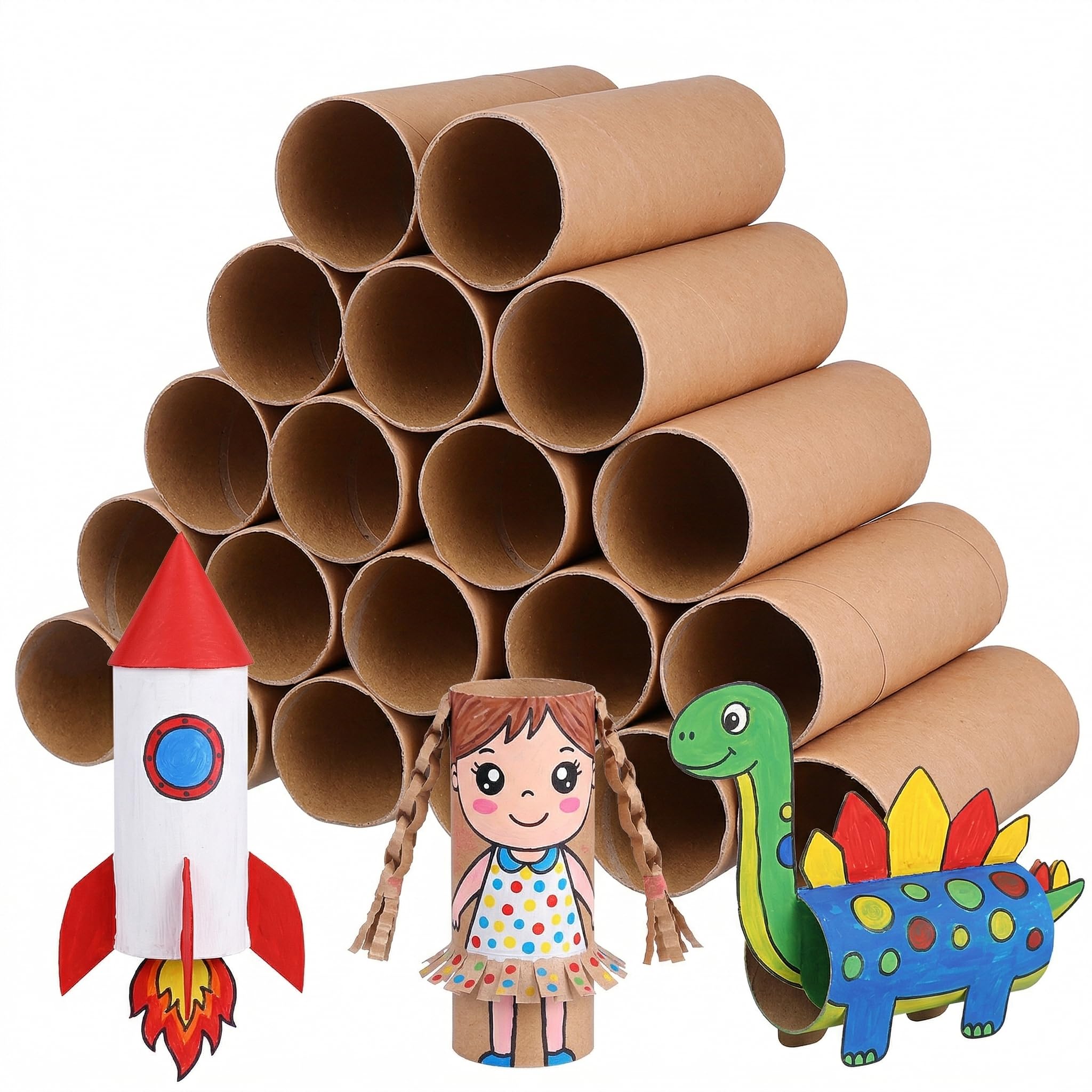 iplusmile 20 Craft Cardboard Tubes, 11 x 4 cm, Paper Rolls for DIY
