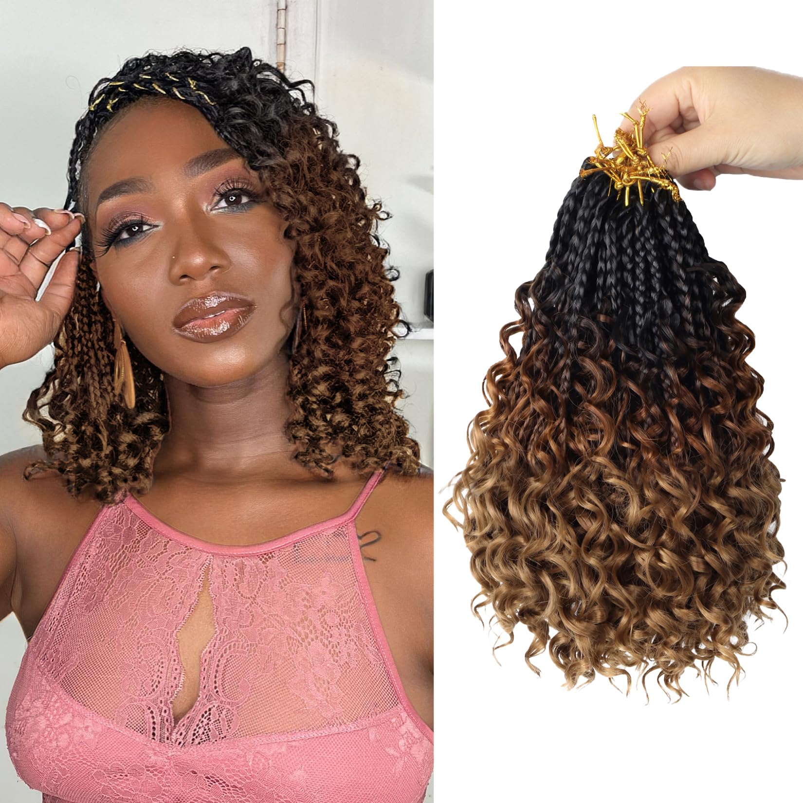 Bohemian Orgonite 4個セット Amazon.com : Julen Boho Box Crochet Braids Pre Looped with Curly