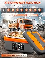 Vista 4 de Fiambrera eléctrica inalámbrica, calentador de alimentos autocalentable, fiambreras a batería con recipiente de 1 litro, lonchera térmica recargable