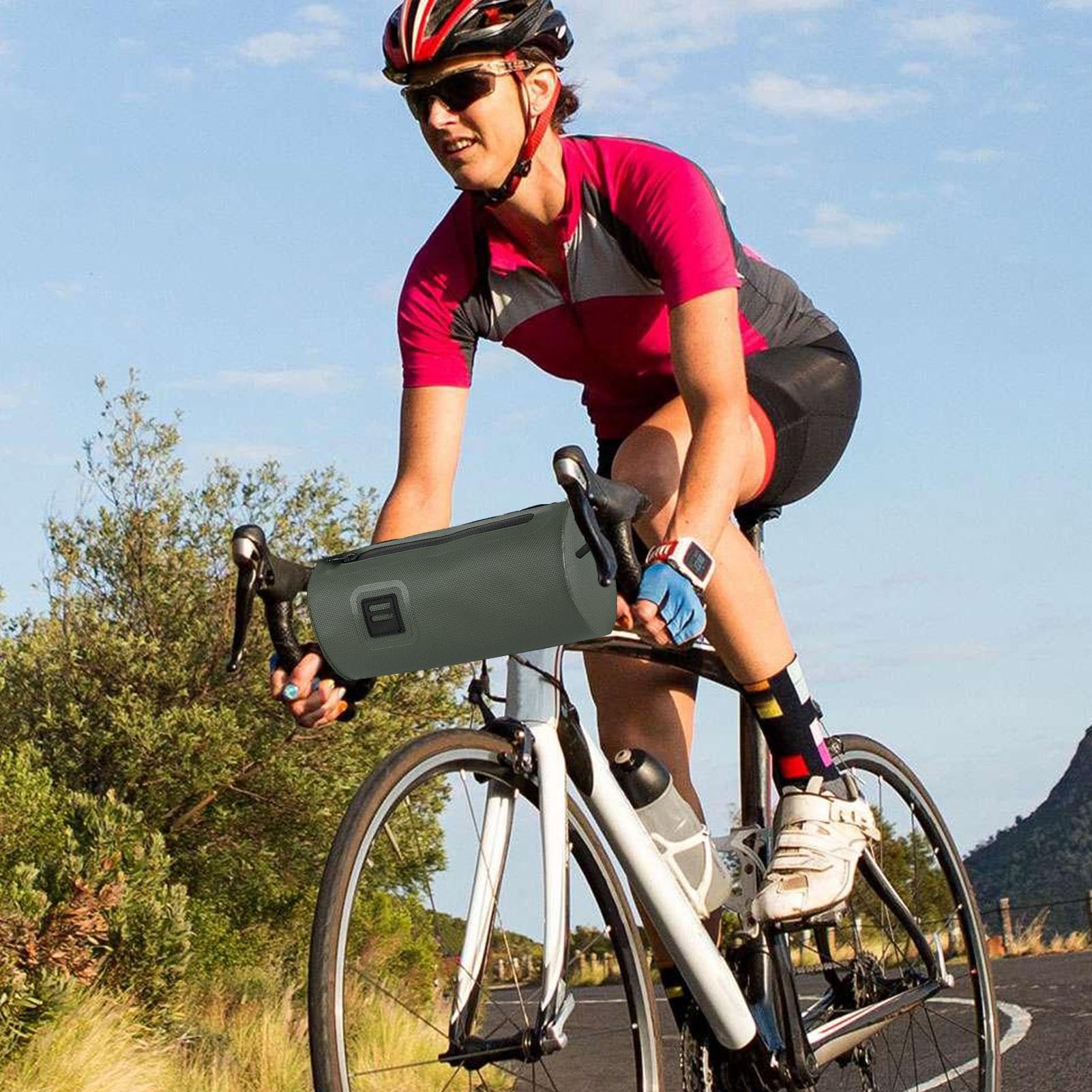 Borsa Da Manubrio Bici Impermeabile 5L | Con Tasca Touch Screen | Per E-Bike, MTB E Scooter - Foto 5