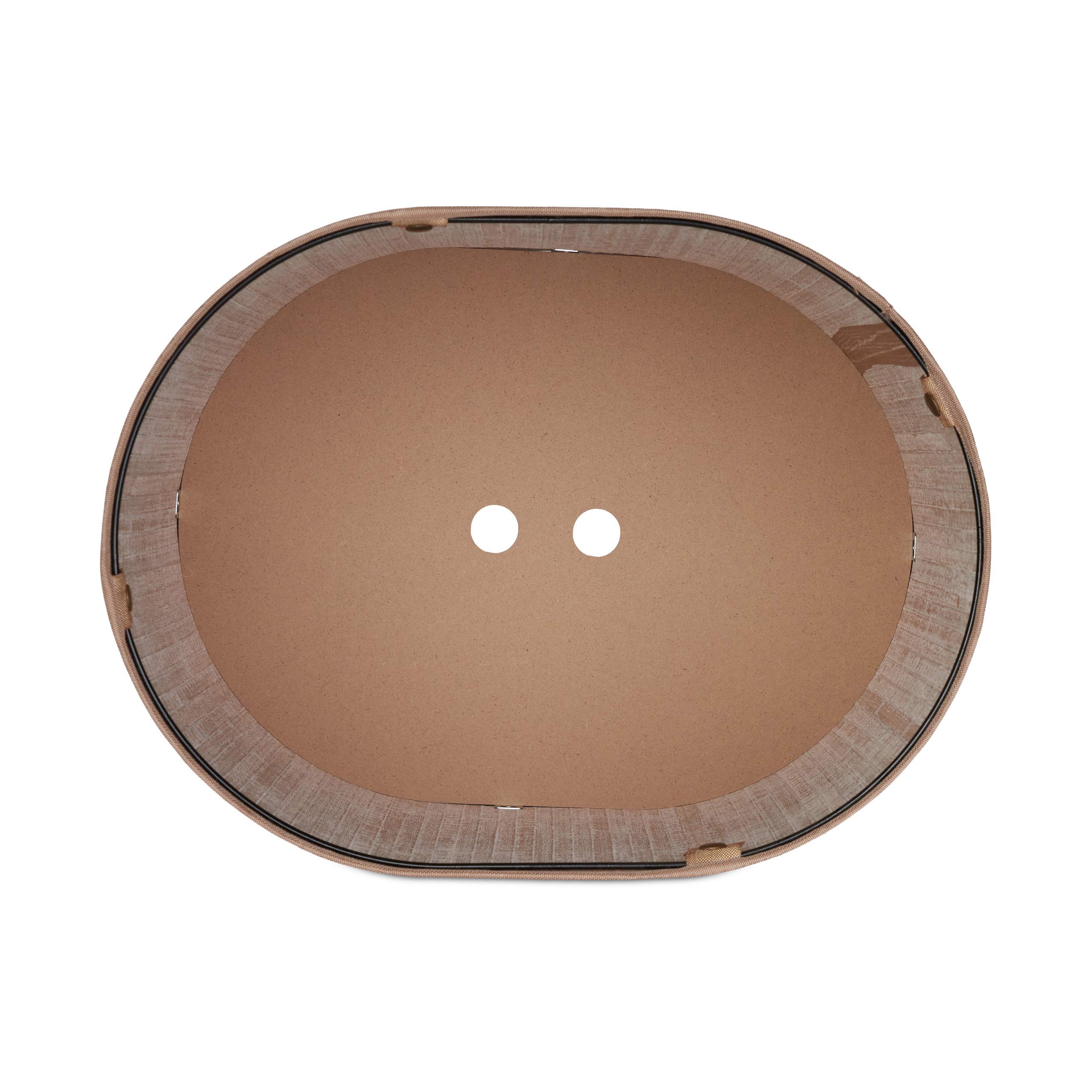 Relaxdays Cesto Portabiancheria in bambù, Ovale, 46 l, Pieghevole, Cesta con Coperchio, Bagno 55x42x32 cm, Naturale