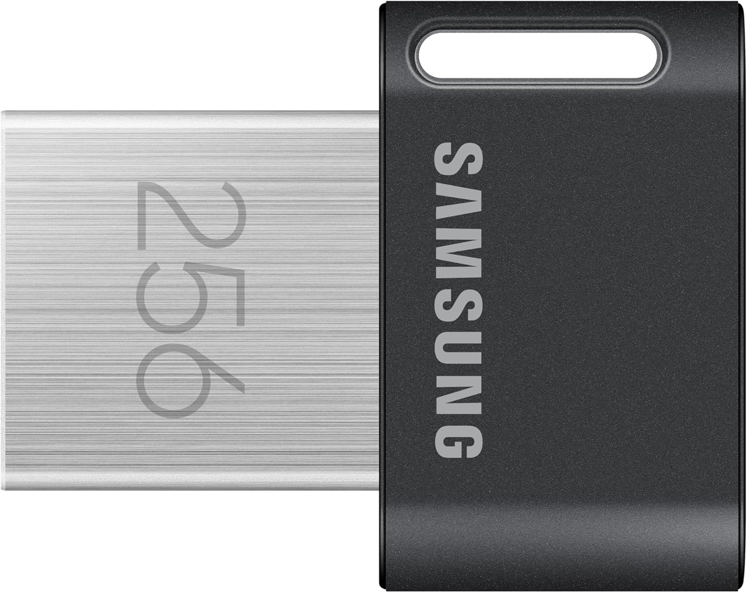 Samsung FIT Plus USB-Stick Typ-A, 256 GB, 400 MB/s Lesen, 110 MB/s Schreiben, kompakter USB 3.1 Speicherstick mit Schlüsselring, Gray, MUF-256AB/APC - Amazon product rated Grade A