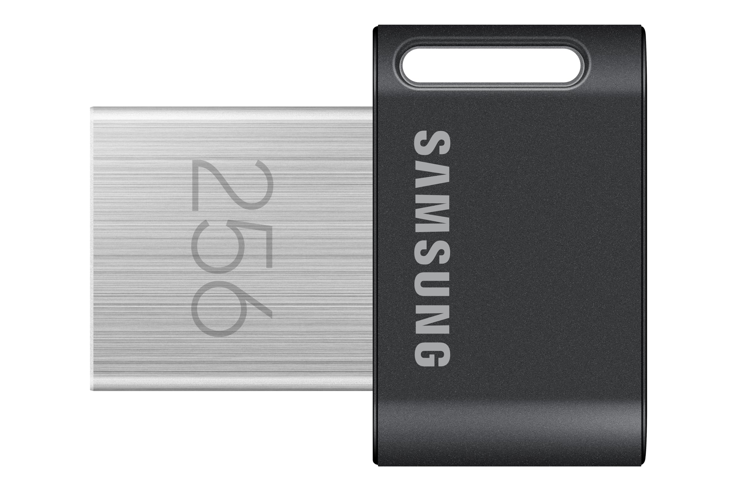 Samsung FIT Plus USB-Stick Typ-A, 256 GB, 400 MB/s Lesen, 110 MB/s Schreiben, kompakter USB 3.1 Speicherstick mit Schlüsselring, Gray, MUF-256AB/APC