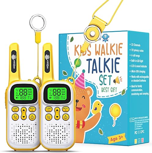 CRAZYTECH - Juguetes para niños de 3 a 15 años, Walkie Talkies para niños de 22 canales, 2 canales, 2 vías, juguetes de regalo con linterna LCD