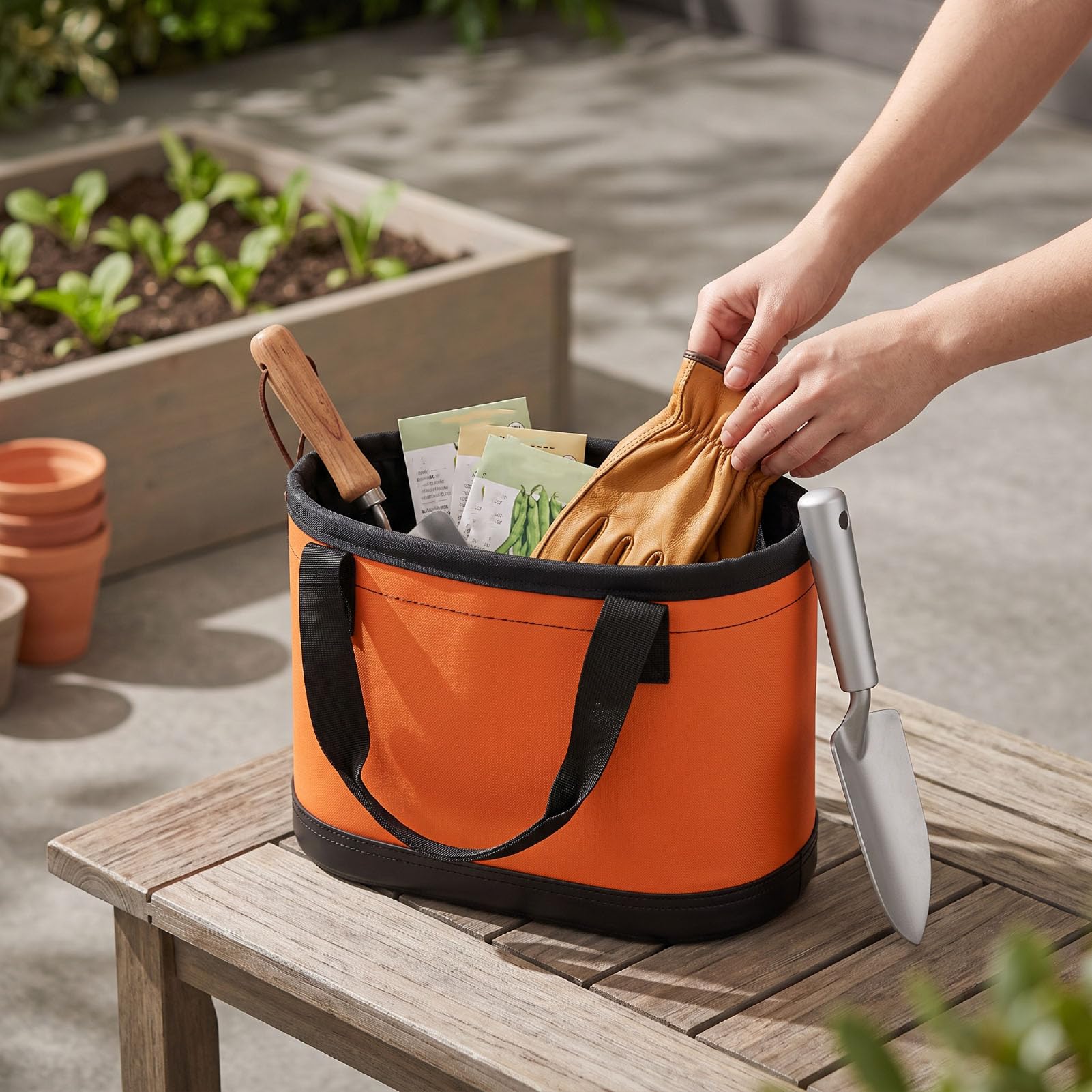 Secchio per Attrezzi Rigidi 14 Tasche 14,5 X 7,5 Pollici Oxford