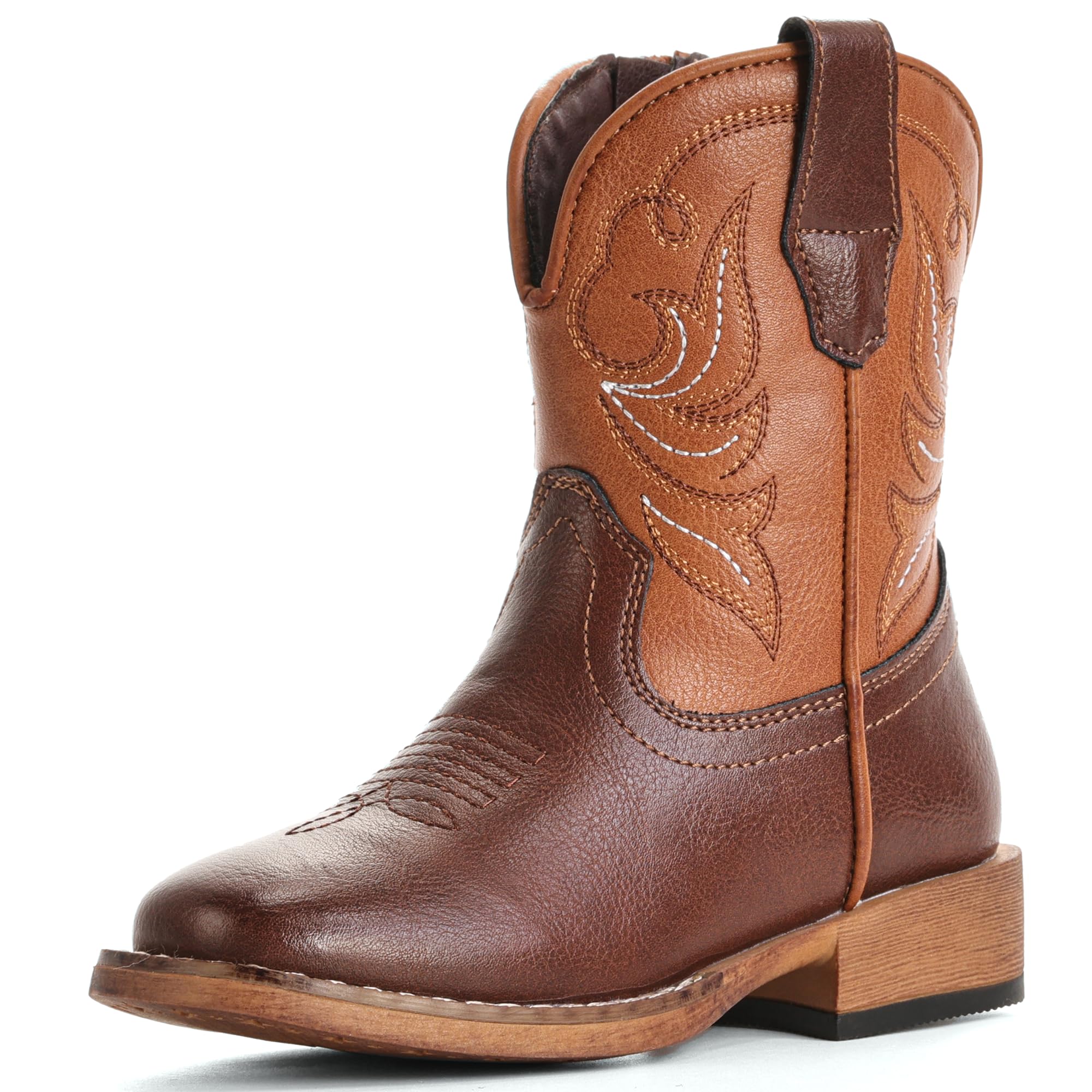 Girls Cowgirl Boots Toddler Boys Cowboy Boots for Kids Western Square Toe Riding Mid Calf Boot — view 17