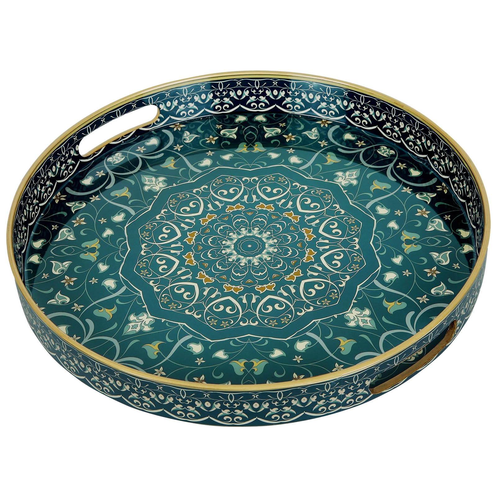 Plateau de service acrylique avec poignées pour stabiliser vos verres sur pouf