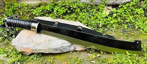 Miniatura 4 de Machete Jungle de 18" - Cuchillos de acero de alto carbono de espiga completa - Kukri de acero de alto carbono - Hoja de equilibrio de agua templada