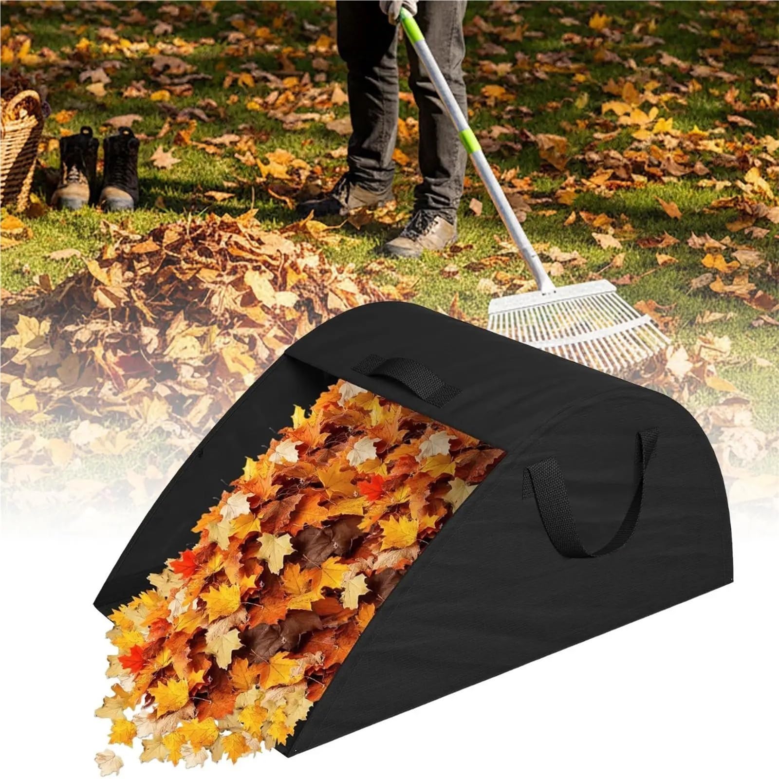 Bolsa para Residuos de Jardín Bolsas recolectoras de hojas reutilizables, grandes y resistentes