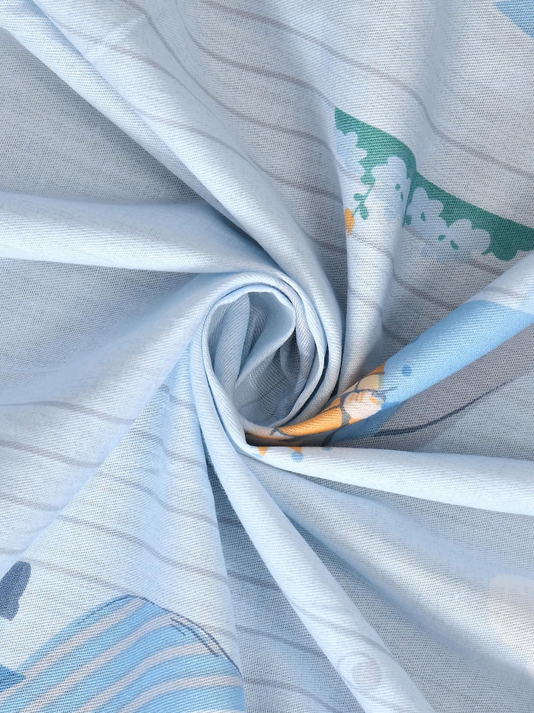 Urban Dream Kids Abstract Parade Print Grey and Blue BEDSHEET Set (Single Bed) 2