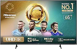 Hisense Smart TV UHD 4K DLED 65' Polegadas 65A6N com HDR10+ Dolby Vision Game Mode Controle por Voz Alexa Built-In AirPlay