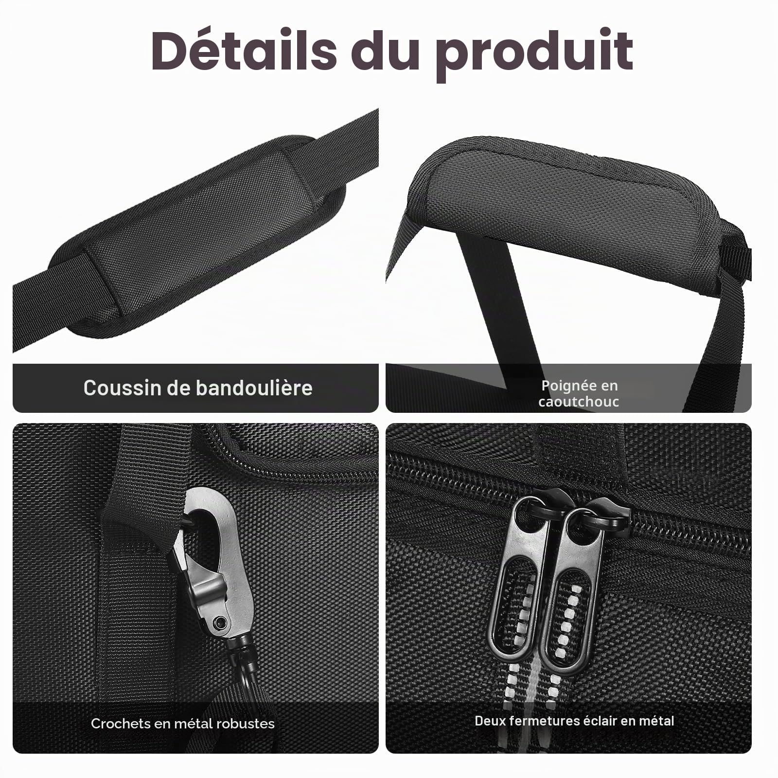 Étui de Transport Portable Compatible avec ECOFLOW Delta 3 Plus/Delta 3/Classic, Sac de Rangement de Protection pour Centrale électrique et Accessoires