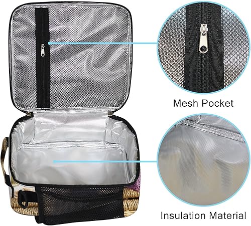 Miniatura 4 de My Daily Insulated Lunch Bag, Cavalier King Charles Spaniel Dog Lunch Box for Women Adults Portable Cooler Tote with Shoulder Strap for Office Picnic