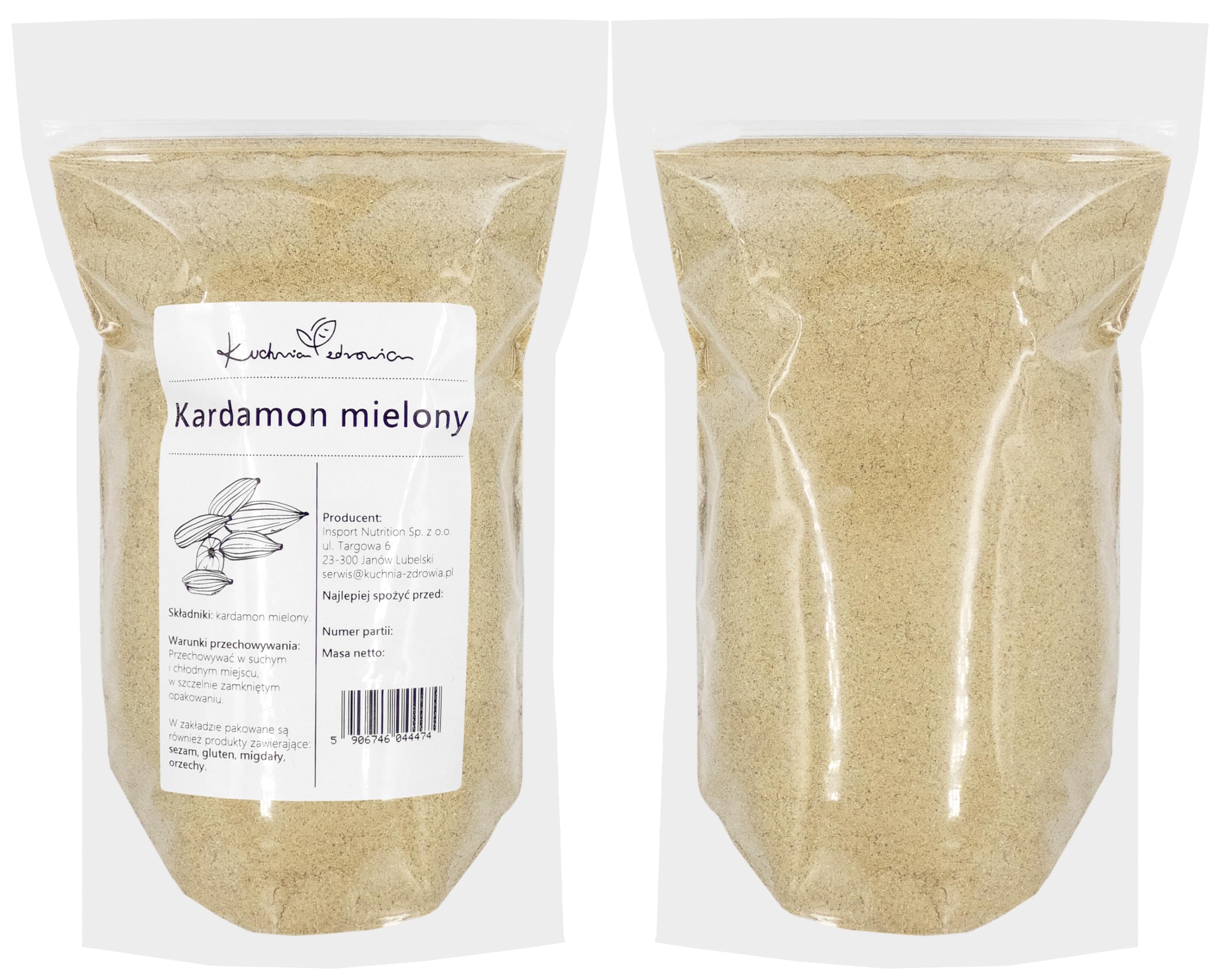 Cardamomo Macinato Naturale 100g | 100% Spezia Aromatica in Polvere per Caffè, Dolci, Curry, Mix Spezie e Cucina Orientale – KUCHNIA ZDROWIA