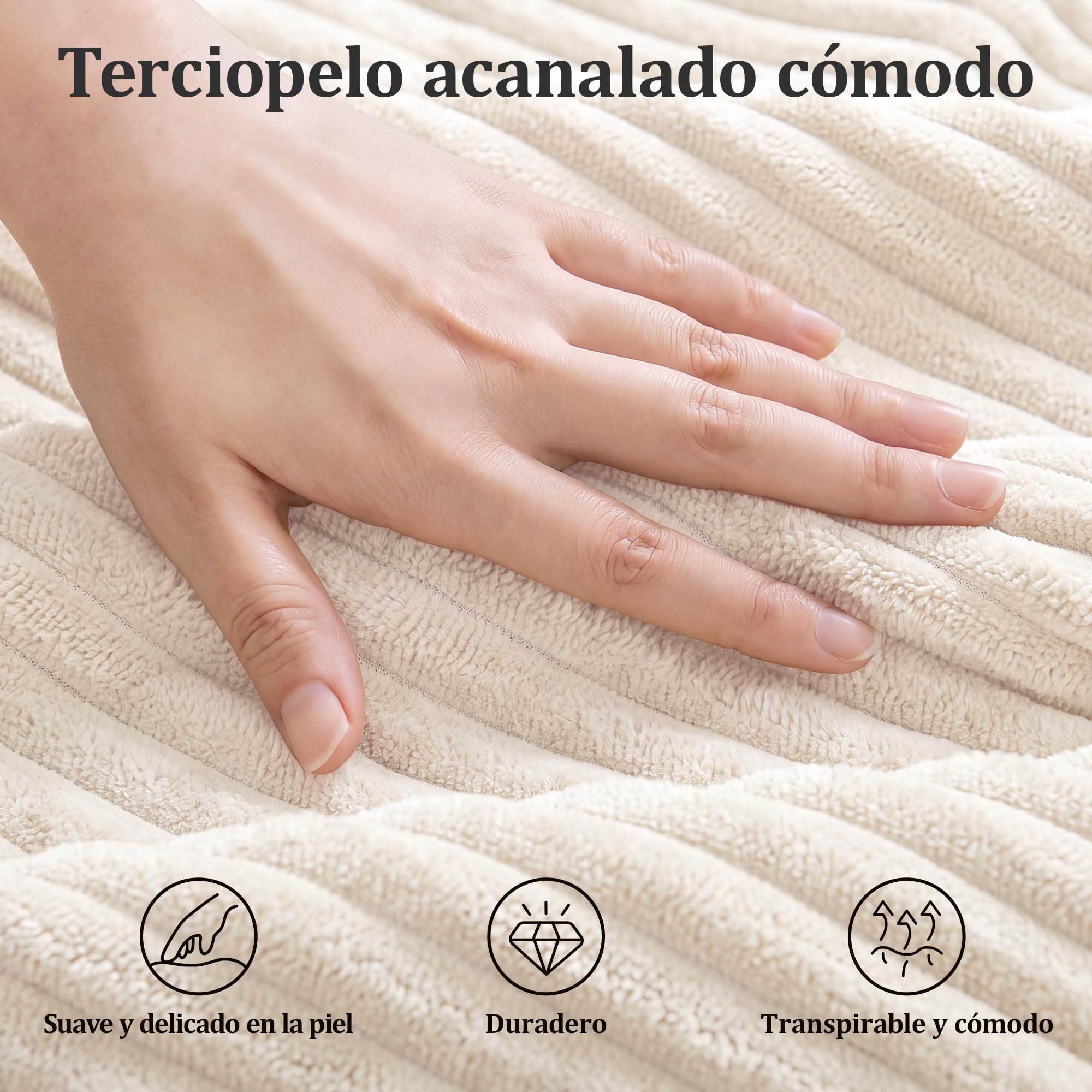 Vipbear Sofá Cama de Suelo 160cm,Plegable de Boneless de 2 plazas,Blanco | Desmontable,Plegable 5 en 1,Pana,Modular