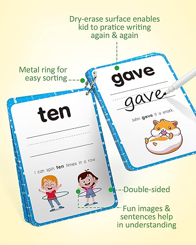 Miniatura 3 de Coogam Sight Words - Tarjetas didácticas de aprendizaje para niños, 250 juegos de palabras, lectura, vocabulario, juguete Montessori para jardín de