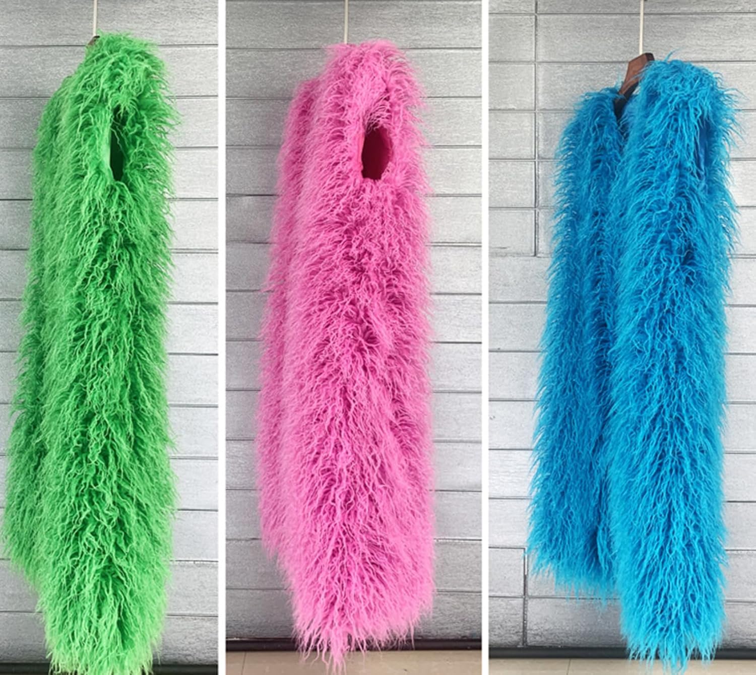 Women's Long Faux Fur Waistcoat Vests,Shaggy Sleeveless Jackets Coats Outwear - Image 7