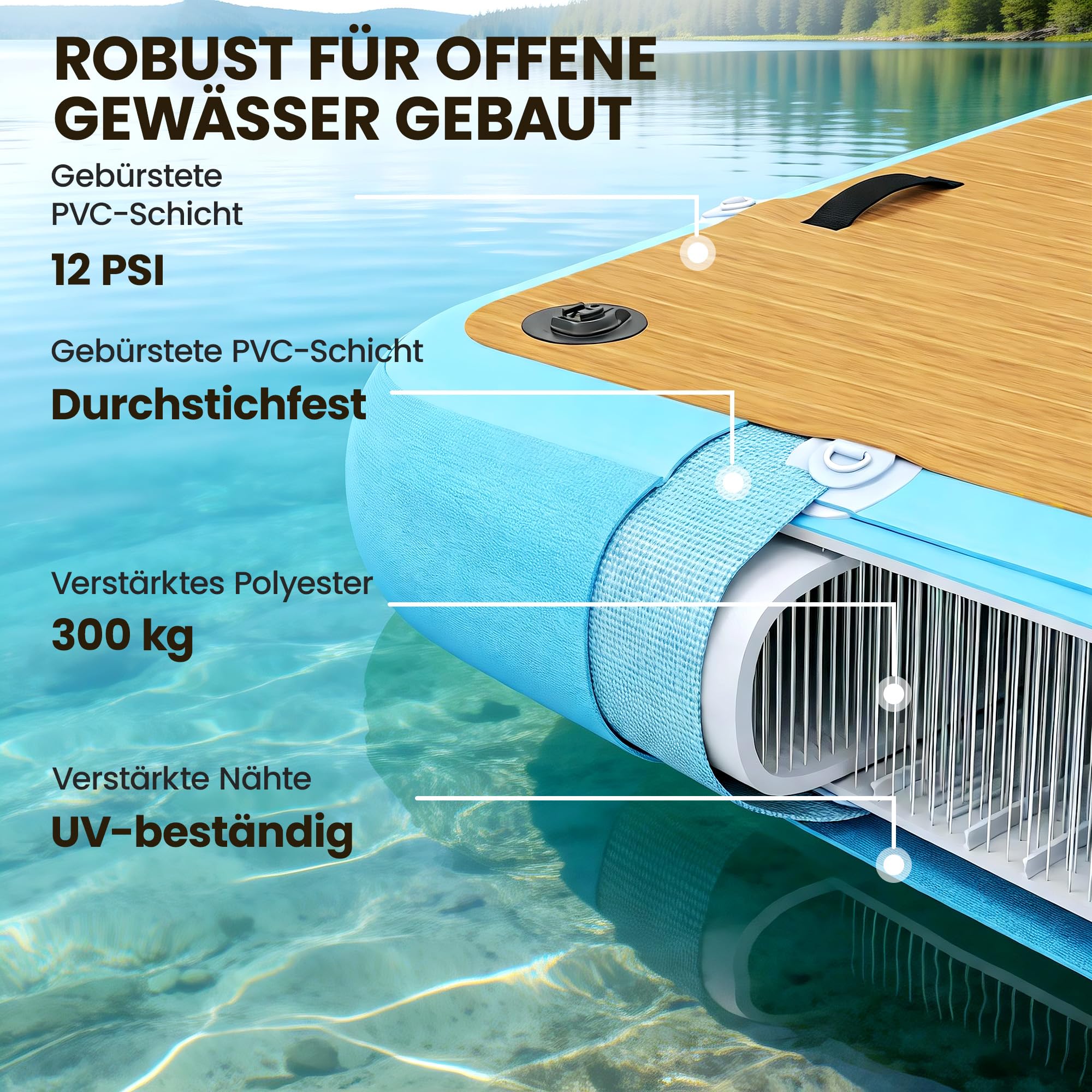 Outsunny Aufblasbares Dock Schwimmdock 2,4x1,8m Aufblasbar Schwimmende Plattform für 4-6 Personen mit rutschfest Oberfläche Abnehmbarer Leiter Luftpumpe Tragetasche Wasser Dockplattform für See Pool