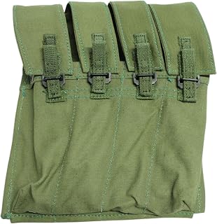 Original 1972 Sterling SMG Magazine Pouch - Vietnam Era GI Canvas, Unissued for Collectors & Reenactors