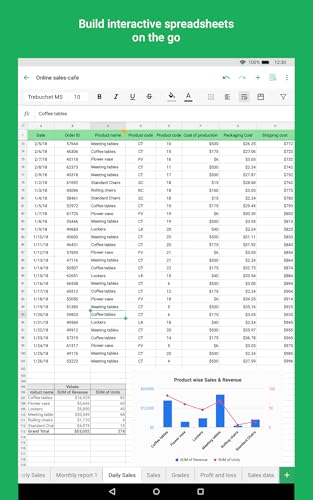 Zoho Sheet - Mobile Spreadsheet Editor