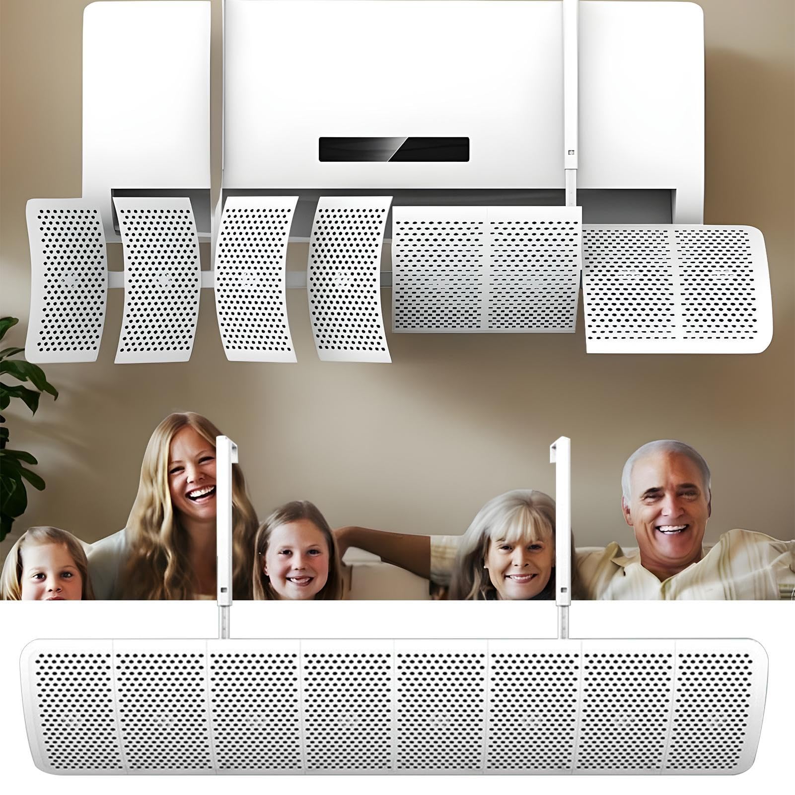 AC Air Deflector - Klimaanlage Leitblech, verstellbarer Windleiter, kalte Luft Umleitung | Haushaltsgeräte Zubehör Schlafzimmer Wohnzimmer Arbeitszimmer Effektive Kühlung Komfort