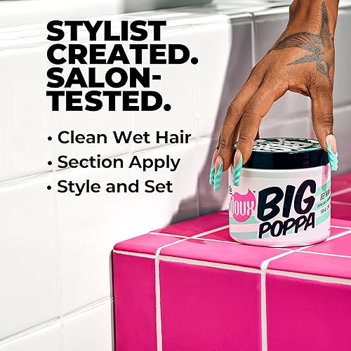 Miniatura 4 de The Doux Gel definidor Big Poppa, gel rizador para combatir el encrespamiento y la humedad, productos para el cabello que definen los rizos,