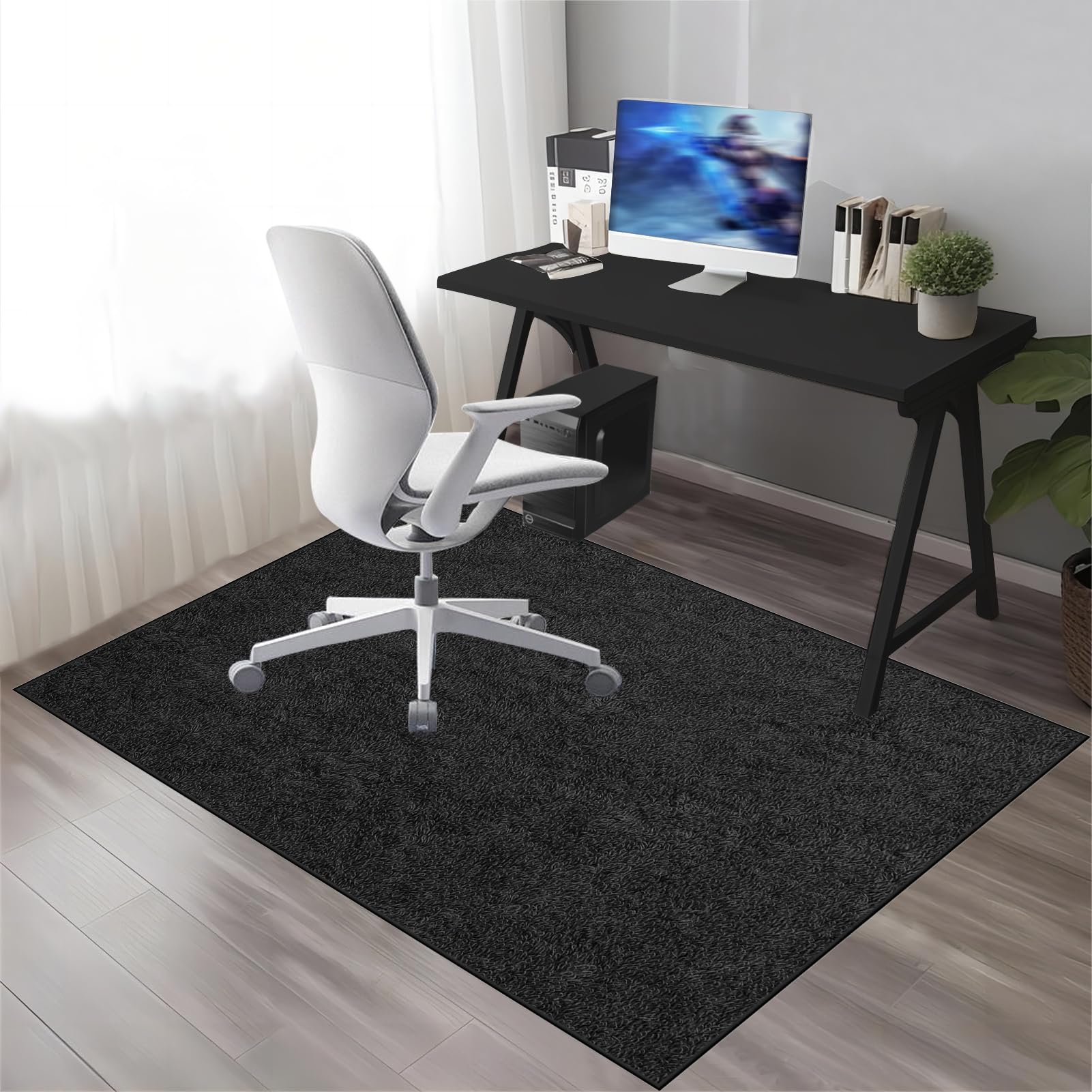 Tapis Chaise de Bureau Gaming, Tapis de Chaise à Rouler, Protège Sol sous Chaise, Tapis Chaise de Bureau, Tapis Gamer Sol Antidérapant, Tapis pour Protection de sols durs 120 x 160 cm