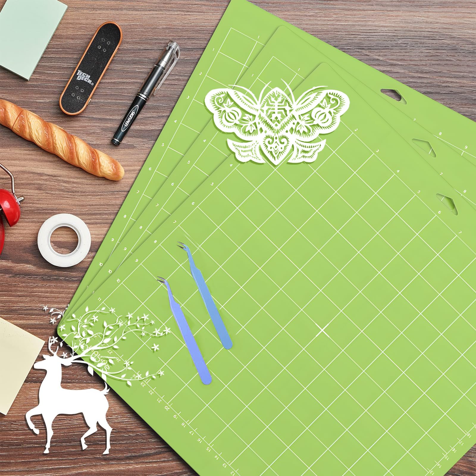 8Pcs Cutting Mat for Cricut 12”X12” Standardgrip Green Cutting Mat - Image 4