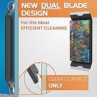 Vista 23 de Flipper EDGE - Rascador magnético flotante 2 en 1 para acuario con cuchillas dobles, herramientas eficientes de limpieza de acuarios de vidrio