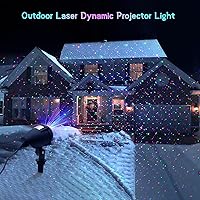 Vista 4 de Luces de proyección de Navidad para exteriores, luces RGB para exteriores, proyector de jardín impermeable (con control remoto), adecuadas