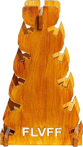 FLVFF estante de exhibición de diapasón organizador de almacenamiento Exhibit Finger Skate Rail rampas y parques (RA1) (marrón claro cepillado)