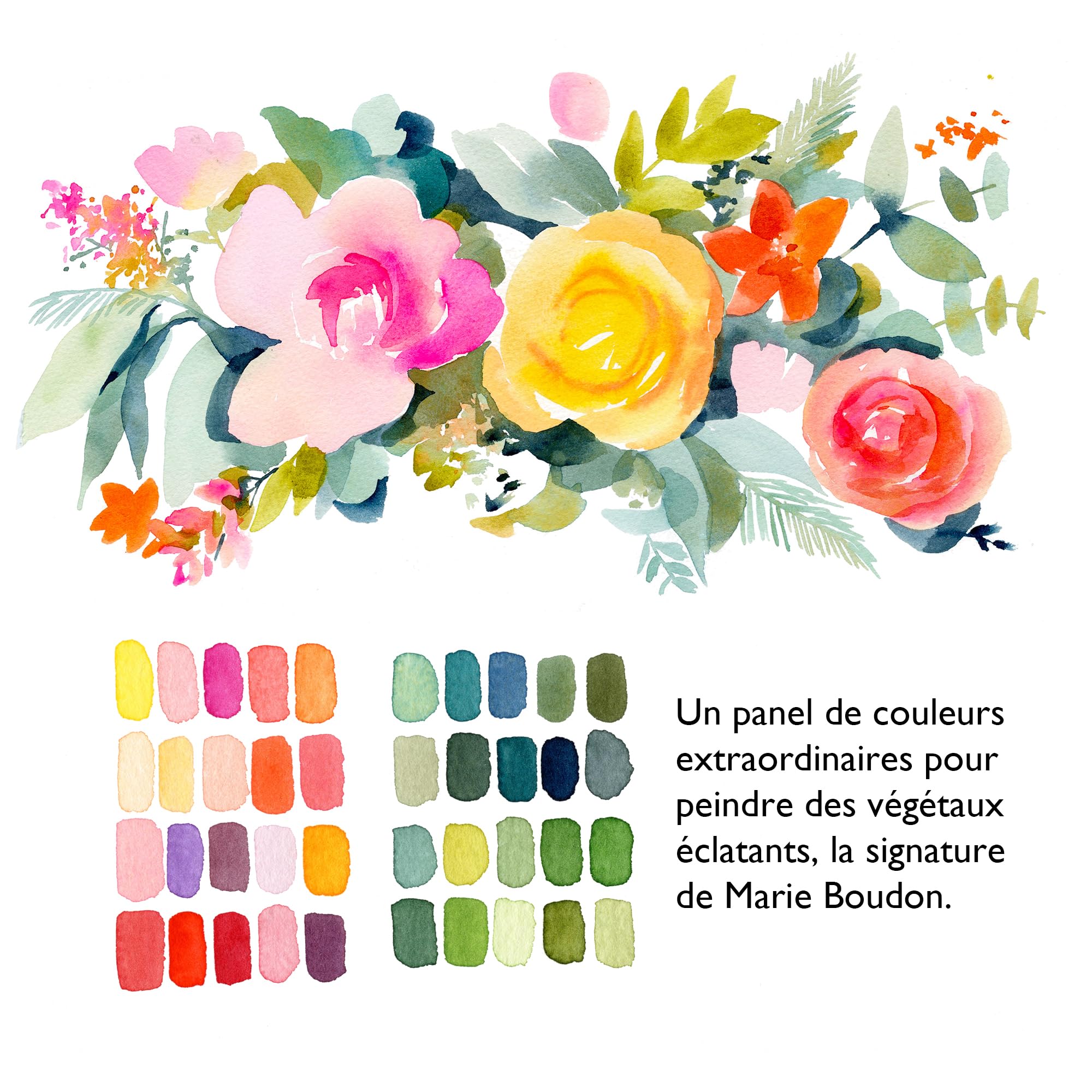 Sennelier Acuarela Extrafinas, Set Marie Boudon,12 Medio Cucharones Caja de metal y pinceles