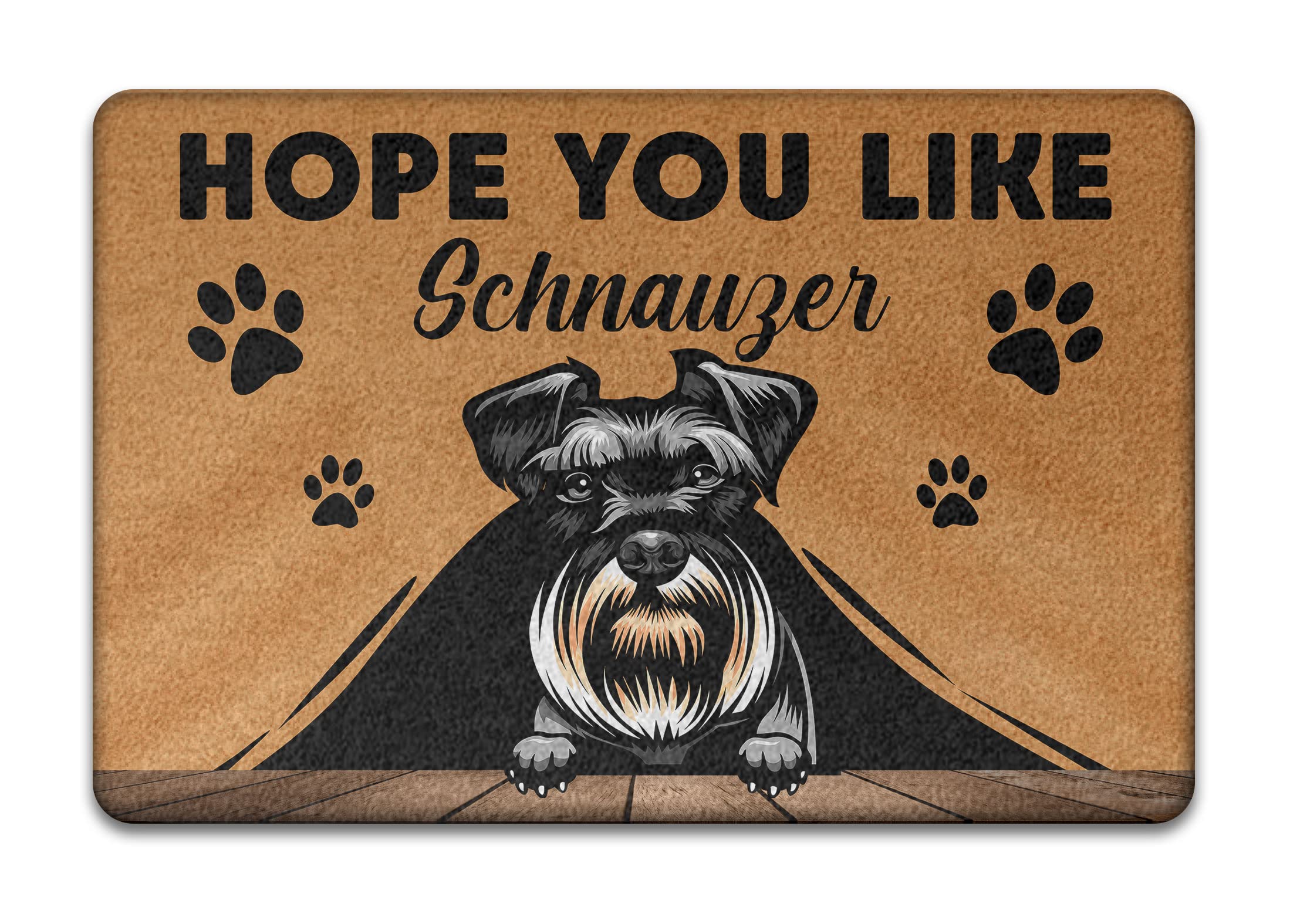 Felpudo De Entrada Cómodo Alfombra De Baño Divertidos Felpudo para Exterior Entrada Casa Cuarto 40X60cm Espero Que Te Guste Schnauzer, Amante De Los Perros Divertidos