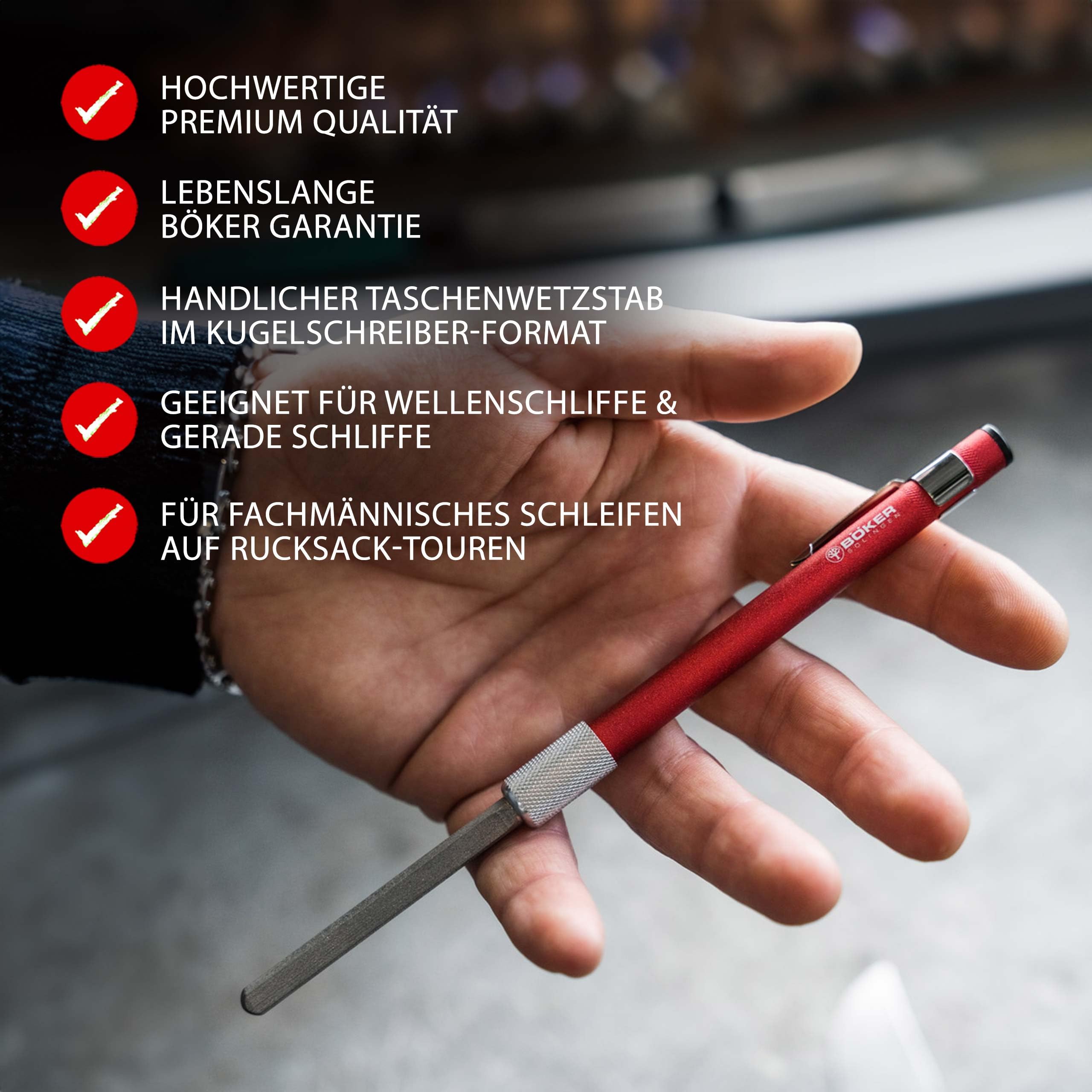 Böker SOLINGEN Elmas Bileme Kalemi, Kırmızı, 09BO373 : Amazon.com