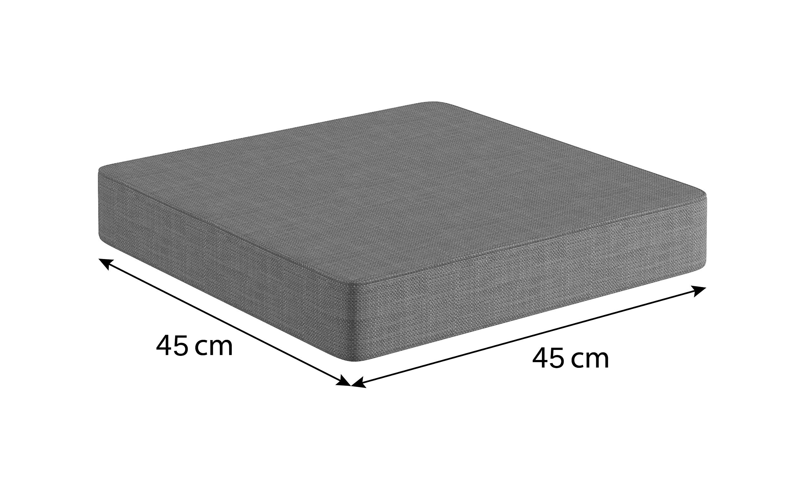 sunnypillow poduszka na ławkę, ze zdejmowaną poszewką, poduszka na ławkę ogrodową, wiele kolorów i rozmiarów do wyboru 45 x 45 x 5cm brązowy