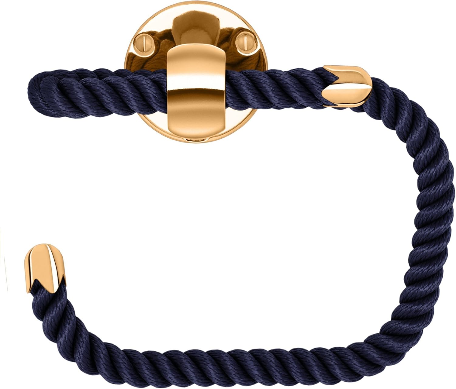 Nautiluxe Nautical Rope Toilet Paper Holder (Chrome/Natural)